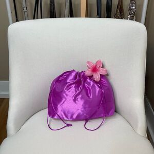 Ulta Beauty Purple Satin Drawstring Cosmetic Makeup Bag